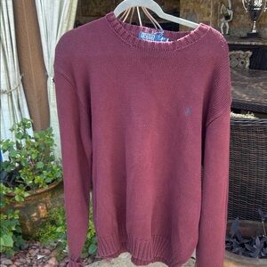 Ralph Lauren Maroon Crewneck Sweater